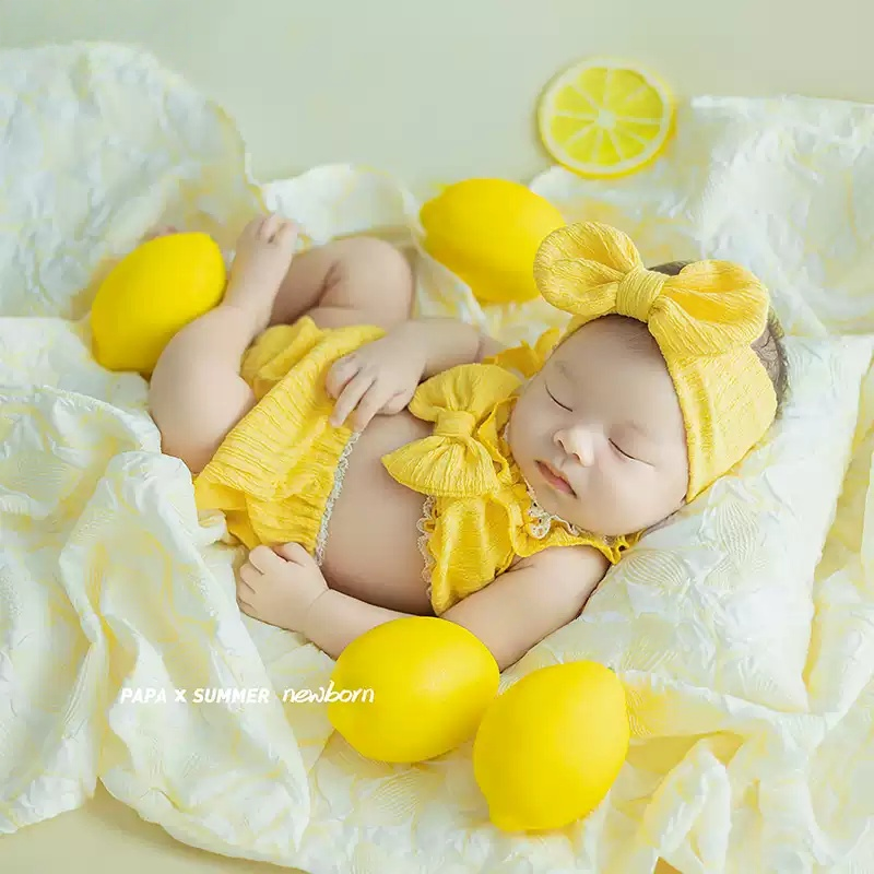 Baby Summer Lemon Theme Set - Fresh Yellow Newborn Photography Props